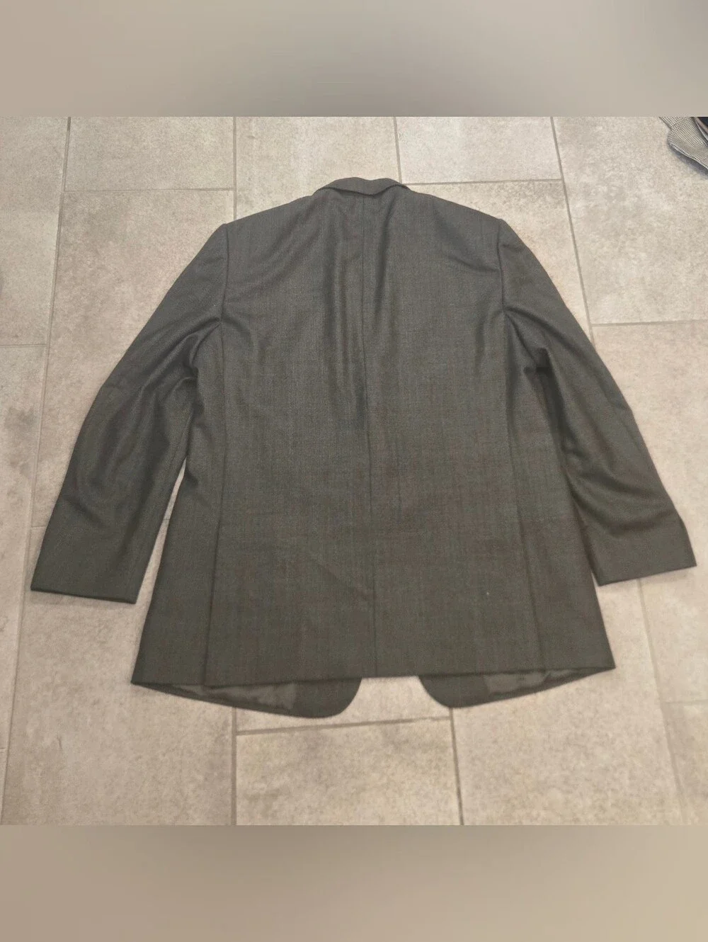 Ermenegildo Zegna Windowpane Plaid Wool 2 Button Suit Jacket Blazer 44R? Italy